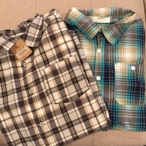 Two, long sleeve cotton shirts